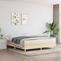 vidaXL, vidaXL Boxspringbett Creme 160x200 cm Stoff