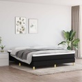 vidaXL, vidaXL Boxspringbett Schwarz 180x200 cm Stoff