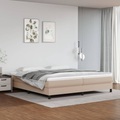 vidaXL, vidaXL Boxspringbett Cappuccino-Braun 200x200 cm Kunstleder
