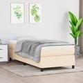 vidaXL, vidaXL Boxspringbett Creme 100x200 cm Stoff