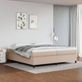 vidaXL, vidaXL Boxspringbett Cappuccino-Braun 200x200 cm Kunstleder