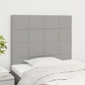 vidaXL, vidaXL Kopfteile 2 Stk. Hellgrau 80x5x78/88 cm Stoff