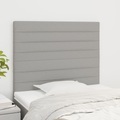 vidaXL, vidaXL Kopfteile 2 Stk. Hellgrau 100x5x78/88 cm Stoff