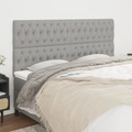 vidaXL, vidaXL Kopfteile 4 Stk. Hellgrau 100x7x78/88 cm Stoff