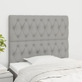 vidaXL, vidaXL Kopfteile 2 Stk. Hellgrau 90x7x78/88 cm Stoff