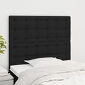 vidaXL, vidaXL Kopfteile 2 Stk. Schwarz 80x5x78/88 cm Stoff