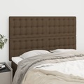 vidaXL, vidaXL Kopfteile 4 Stk. Dunkelbraun 72x5x78/88 cm Stoff
