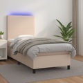 vidaXL, vidaXL Boxspringbett mit Matratze & LED Cappuccino-Braun 100x200cm