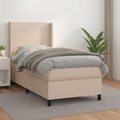 vidaXL, vidaXL Boxspringbett Matratze Cappuccino-Braun 100x200cm Kunstleder
