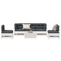 vidaXL, vidaXL 6-tlg. Garten-Lounge-Set mit Kissen Weiß Massivholz Kiefer