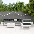 vidaXL, vidaXL 6-tlg. Garten-Lounge-Set mit Kissen Weiß Massivholz Kiefer