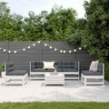 vidaXL, vidaXL 6-tlg. Garten-Lounge-Set mit Kissen Weiß Massivholz Kiefer