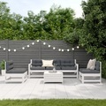vidaXL, vidaXL 6-tlg. Garten-Lounge-Set mit Kissen Weiß Massivholz Kiefer