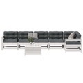 vidaXL, vidaXL 7-tlg. Garten-Lounge-Set mit Kissen Weiß Massivholz Kiefer