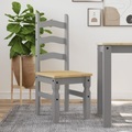 vidaXL, vidaXL Essstühle 2 Stk. Corona Grau 42x47x107 cm Massivholz Kiefer