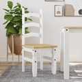 vidaXL, vidaXL Essstühle 2 Stk. Corona Weiß 42x47x107 cm Massivholz Kiefer