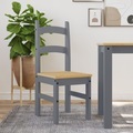 vidaXL, vidaXL Essstühle 2 Stk. Grau 40x46x99 cm Massivholz Kiefer
