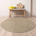 vidaXL, vidaXL Teppich ZIZUR Ø 200 cm Jute-Optik Indoor und Outdoor