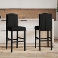 vidaXL, vidaXL Barstühle 2 Stk. Massivholz Gummibaum und Stoff