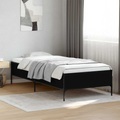 vidaXL, vidaXL Bettgestell Schwarz 90x200 cm Holzwerkstoff und Metall