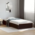 vidaXL, vidaXL Bettgestell Schwarz 90x190 cm Holzwerkstoff und Metall