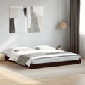 vidaXL, vidaXL Bettgestell Schwarz 200x200 cm Holzwerkstoff und Metall