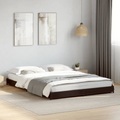 vidaXL, vidaXL Bettgestell Schwarz 140x190 cm Holzwerkstoff und Metall