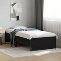 vidaXL, vidaXL Bettgestell Schwarz 75x190 cm Holzwerkstoff und Metall