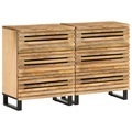 vidaXL, vidaXL Sideboard 2 Stk. 60x34x75 cm Raues Massivholz Mango