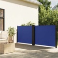vidaXL, vidaXL Seitenmarkise Ausziehbar Blau 100x600 cm