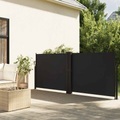 vidaXL, vidaXL Seitenmarkise Ausziehbar Schwarz 140x1200 cm