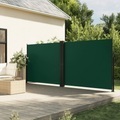 vidaXL, vidaXL Seitenmarkise Ausziehbar Dunkelgrün 180x1000 cm