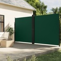 vidaXL, vidaXL Seitenmarkise Ausziehbar Dunkelgrün 220x1200 cm
