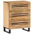 vidaXL, vidaXL Sideboard 60x34x75 cm Raues Massives Mangoholz
