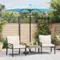 vidaXL, vidaXL Sonnenschirm mit Stahlmast Blau 223x223x213 cm