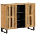 vidaXL, vidaXL Sideboard 90x34x75 cm Raues Massivholz Mango