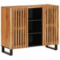vidaXL, vidaXL Sideboard 90x34x75 cm Massivholz Akazie