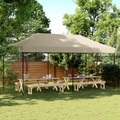 vidaXL, vidaXL Partyzelt Faltbar Pop-Up Taupe 580x292x315 cm