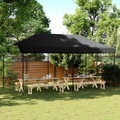 vidaXL, vidaXL Partyzelt Faltbar Pop-Up Schwarz 580x292x315 cm
