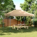 vidaXL, vidaXL Partyzelt Faltbar Pop-Up Beige 440x292x315 cm