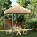 vidaXL, vidaXL Partyzelt Faltbar Pop-Up Beige 200x200x306 cm