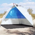 vidaXL, vidaXL Strandzelt Azurblau Quick Release Wasserdicht
