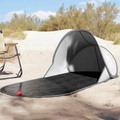 vidaXL, vidaXL Strandzelt Grau Pop-Up Wasserdicht
