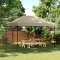 vidaXL, vidaXL Partyzelt Faltbar Pop-Up Taupe 410x279x315 cm