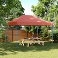 vidaXL, vidaXL Partyzelt Faltbar Pop-Up Terrakottarot 410x279x315 cm