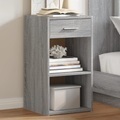 vidaXL, vidaXL Nachttisch Grau Sonoma 35x34x65 cm Holzwerkstoff