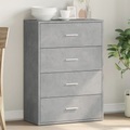 vidaXL, vidaXL Sideboard Betongrau 60x31x84 cm Holzwerkstoff