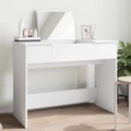 vidaXL, vidaXL Schminktisch mit Spiegel Weiß 100x45x76 cm