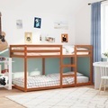 vidaXL, vidaXL Etagenbett Wachsbraun 75x190 cm Massivholz Kiefer