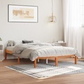 vidaXL, vidaXL Massivholzbett Wachsbraun 135x190 cm Kiefer